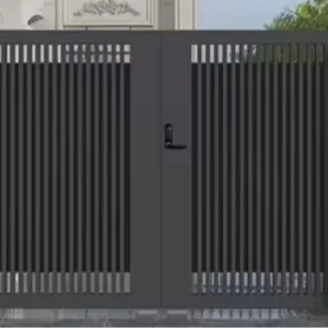 Customized Aluminum Courtyard Gate with Gold Paint and Automatic Sliding