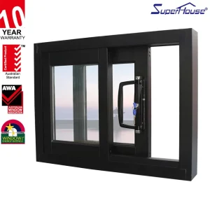 Customized Aluminum Double Tempered Glass Sliding Door NFRC AS2047 Balcony Courtyard Hurricane Impact Resistant