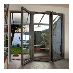 Customized Aluminum Glass Bi-Folding Door with Double Tempered Glazing