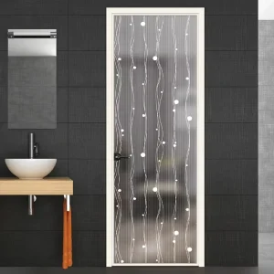 Customized Aluminum Narrow Frosted Glass Casement Door Slim Frame Casement Doors
