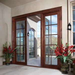Customized American Design Villa Exterior Wooden Solid Wood Pivot Entry Door