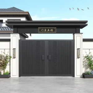Customized Automatic Aluminum Alloy Garden Entrance Gate