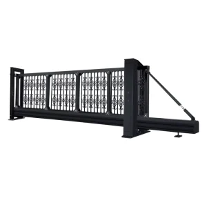 Customized Automatic Aluminum Wheel-Mounted Suspended Sliding Gate, 6 sq ft, 10 ft, Industrial Use