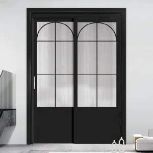 Customized Balcony Folding Pt Door Tempered Swing Glass Sliding Door for Home Interior Use