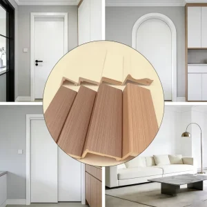 Customized Color WPC Door Frame with Wood Moulding Durable for Villa and Hotel Use