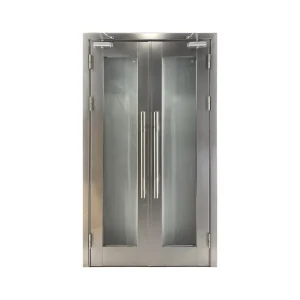Customized Commercial Outdoor Fire-Rated Steel Glass Entrance Door