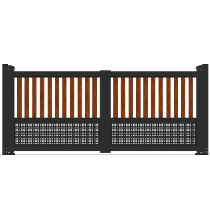 Customized Decorative Aluminum Fence Gate for Courtyard Driveway Sliding Gate Grill Design