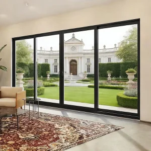 Customized Double Tempered Glazed Energy-Efficient Panoramic Aluminum Sliding Balcony Door
