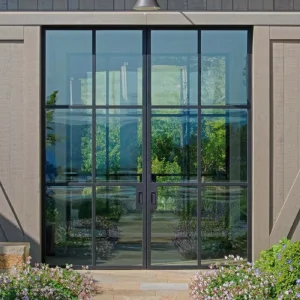 Customized Drawing Design Heat-Insulating Energy-Saving Steel-Frame French Swing Door