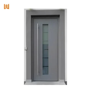 Customized Exterior Aluminum Glass Security Entry Door with Anti Theft Fire Resistant Soundproofing