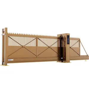 Customized Industrial Double Cantilever Aluminum Alloy Automatic Hidden Sliding Driveway Security Gate