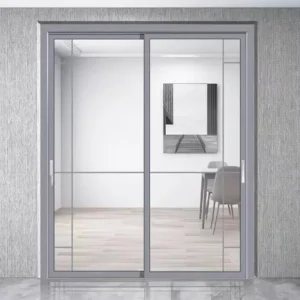 Customized Modern Aluminum Alloy Toughened Glass Sliding Doors Heavy Duty Push-Pull Thermal Insulation