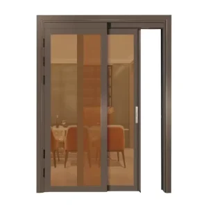 Customized Modern Bedroom Balcony Indoor PD Sliding Swing Double Glass Bathroom Aluminum PT Door With Finished Surface