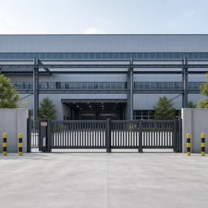 Customized Modern Heavy-Duty Aluminum Telescopic Sliding Entrance Gate, Automatic Electric Sectional Fencing Gate