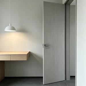 Customized Modern Moisture-Proof Waterproof Soundproof Interior Swing Wood Aluminum Door for Study Room