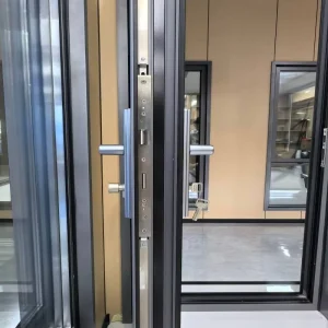 Customized Modern Tempered Glass Casement Door for Shops Waterproof Store Display Door for Apartment Use
