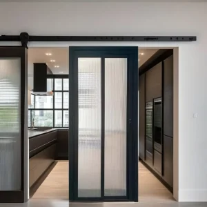 Customized PT/PD Sliding Folding Integrated Glass Door for Balcony Bathroom and Kitchen
