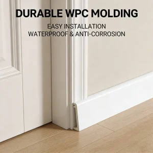Customized Size Modern WPC Door Casing Architrave Waterproof Mildew Resistant for Interior Doors Living Room Bedroom Bathroom