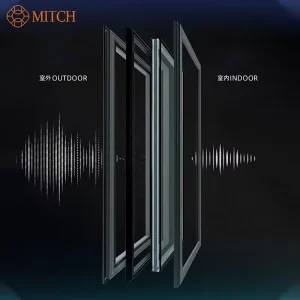 Customized Sound Insulation Aluminum Double-Glazed Swing Doors for Study Rooms and Bedrooms