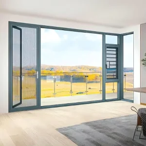 Customized Thermal Break Aluminum Alloy Soundproof Swing Windows Doors Modern Design Balcony Sealing Bedroom Living Room Use 5