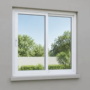 Customized Thermal Break Aluminum Sliding Windows with Tempered Glass, Horizontal Hurricane-Resistant Design for Balcony