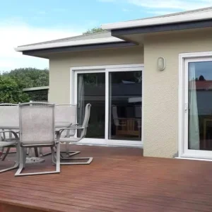 Customized UPVC Veranda Sliding Door Double Tempered Glass Windows and Doors with Rail Sliding Door for Sale
