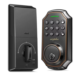 D180 Outdoor Waterproof Wood Door Anti-Peeking Password Unlock Low Battery Alarm Auto Deadbolt Smart Lock