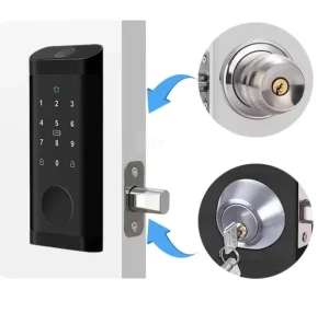 D2 WiFi Smart Deadbolt Door Lock APP Fingerprint Unlock Aluminum Alloy Wood Steel Doors Cloud Memory Card Storage