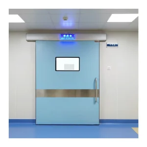 DQM-165 Automatic Airtight Cleanroom Door with Sound Insulation for ICU, Hospital, or Lab, Aluminum Alloy