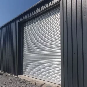 Dark Grey Automatic Heavy-Duty Steel Industrial Roller Shutter Door for Factory Warehouse Commercial Use