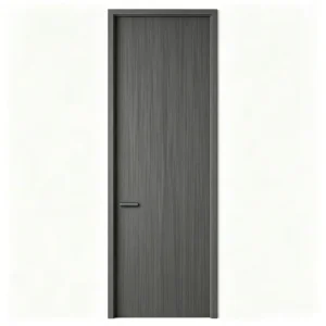 Dark Grey Modern Wooden Interior Door Finished Surface Customized Size Residential Commercial Use