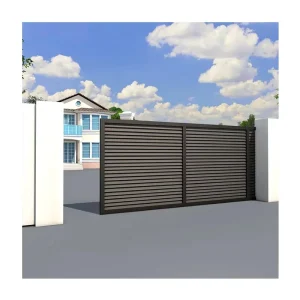 Decorative Aluminum Fence Driveway Sliding Gate for Courtyard Entrance