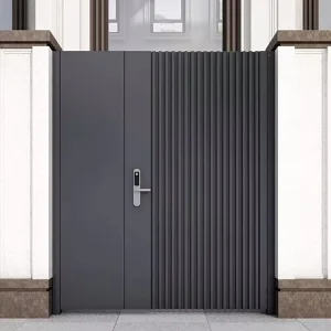 Decorative Aluminum Fence Driveway Swing Gate for Courtyard Entrance