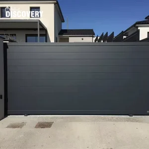 Decorative Courtyard Entrance Aluminum Automatic Powder Coated Sliding Gate