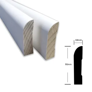 Decorative Durable Eco-Friendly White Primed Finger Joint Pine Bull Nose Skirting Architraves for Kitchen Flooring
