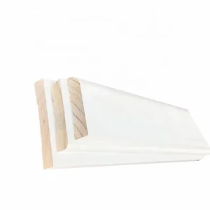 Decorative Interior White Primed Craftsman Design Wooden Door and Window Casing Moulding for Home and Office Use