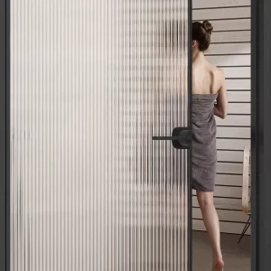 Decorative PVC Glass Sticker Anti running Light Modern Simplicity Design Privacy Film Transparent Opaque Bathroom Door
