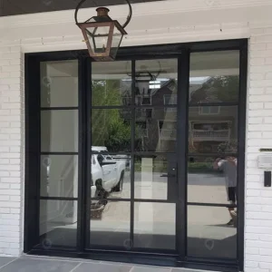 Decorative Tempered Glass Door with Aluminum Frame for Home or Hotel