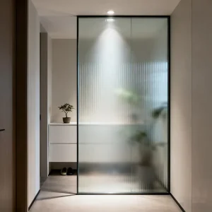 Decorative Textured Glass Shower Panel 8mm 10mm 12mm Low Iron Clear Fluted Moru Pattern Bathroom Industrial