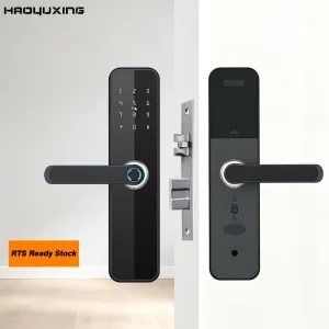 Digital Code Smart Door Lock Fingerprint Unlock for Aluminum and Wood Doors 300 Users Memory Card Cloud WiFi