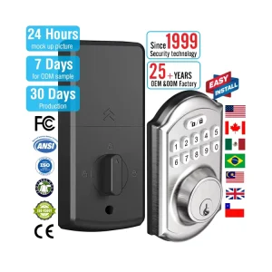 Digital Password WiFi Electric Smart Lock for Metal and Wood Hotel Doors Stainless Steel