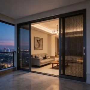Direct Factory Multi-Chamber Profile Sliding Door with Energy-Saving Glass for Hotel Balcony Room Partition
