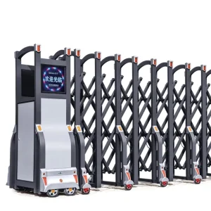 Double-Door Electric Sliding Fence Gate in Stainless Steel and Aluminum Alloy for Hotels and Industrial Use
