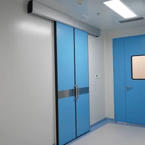 Double-Layer Tempered Glass Medical Sliding Door Electric Side-Opening Stainless Steel Aluminum Alloy