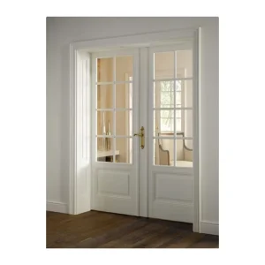 Double Opening Glass Door with Aluminum Frame for Bathroom and Kitchen