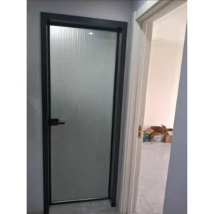 Double-Pane Aluminum Glass Interior Swing Door, Noiseless, Waterproof, for Home