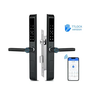Double-Sided Electric Smart Door Lock with Key, for Home, Hotel, Apartment