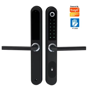 Double-Sided Waterproof Slim Fingerprint Biometric Door Lock with App Control