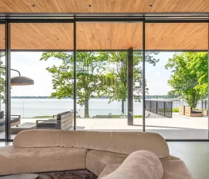 Double Tempered Glass Aluminum Soundproof Weatherproof Ideal for Living Room Kitchen Interior Modern Sliding Door