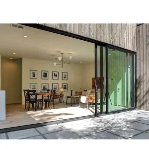 Double Tempered Glass Sliding Door Impact Resistant Modern Aluminum Alloy for Outdoor Villa Use Interior Exterior
